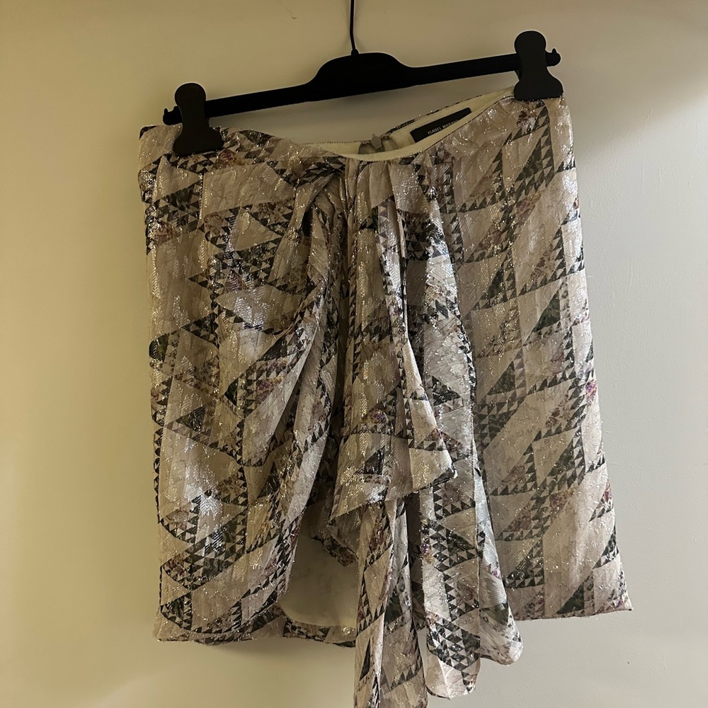 Isabel marant patterned drap skirt